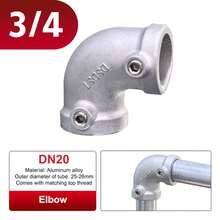 1个铝合金连接器弯头三通底座扁平三维接头连接紧固件20/25mm钢管货架配件 - 彩色 - 查看 29