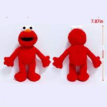 Sesame Street 官方芝麻街毛绒玩具，20厘米艾尔莫、甜饼怪、奥斯卡、大鸟，柔软毛绒玩具，可爱圣诞节和生日礼物 - 彩色 - 查看 9