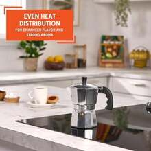 IMUSA USA B120-42V - Cafetera exprés de aluminio para estufa, plateada, Tamaño de 3 tazas(Plateado) - Multicolor - Ver 9