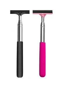 Car Rearview Mirror Wiper, Defogging And Removing Water From Car Window Glass, Cleaning Car Wiper Blade, Stainless Steel Telescopic Wiper Strip, 98cm/38.58in Telescopic Bracket Wiper Strip, Wiper, Cleaning Manual Wiper, Suitable For Rainy Travel, Foldable And Portable - Multicolor - View 19