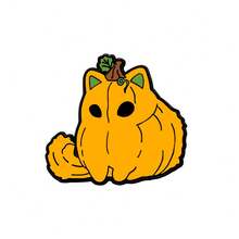 南瓜动物珐琅胸针 时尚装饰胸针 衣领徽章 包包徽章 珠宝礼品 - 彩色 - 查看 1