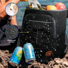 Backpack Cooler Insulated Leak Proof For Men Women 36 Cans Soft Cooler Backpack Insulated Waterproof Large Capacity Coolers Bag Portable For Lunch Camping Travel Picnic Hiking (Black) - Black - View 6