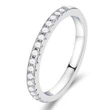 Moissanite Rings Wedding Band Half Eternity Wedding Rings For Women D Color VVS1 Lab Created Diamond S925 Sterling Si... - B0CN3H2G8C - View 6