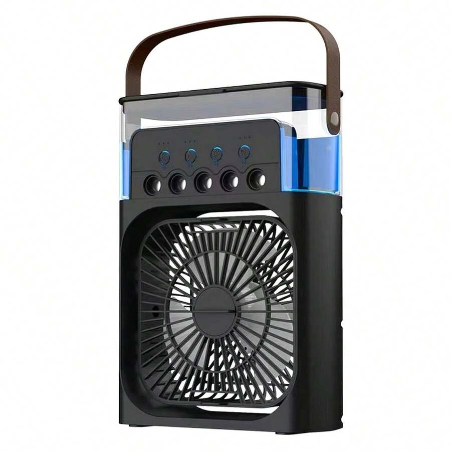 Mini colorido múltiples modos diferentes tamaños Escritorio de mano circulante USB carga ventilador fresco - Negro - Ver 1