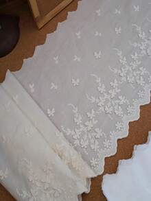 1yard 3D Butterfly Embroidered Lace Trim, DIY Clothing Collar, Skirt Hem Sewing Patchwork, 26.5cm Decorative Home Fabric Accessory - Multicolor - View 14