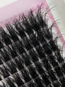 Hinarin 252片D型卷翘簇状假睫毛，舒适DIY睫毛嫁接，浓密蓬松猫眼妆，14排自然妆效，单根纤细可重复使用，专业化妆，适合DIY。 - D - 查看 6