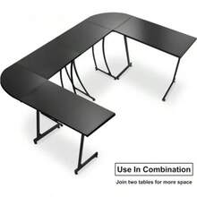 58 L Shaped Desk Corner Computer Gaming Laptop Table Workstation Office Desk - trắng - Xem 7