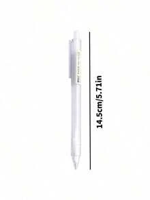 5 Pcs/Set Mechanical Pencil White Simple Automatic Pen 0.5/0.7mm Students School Supplies Office Accessories Stationery School Supplies,Back To School - 均碼 - 查看 4