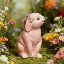 1pc DIY Kissing Rabbit Scented Candle Silicone Mold, Car Decor, Plaster Sitting Rabbit Easter Silicone Mold