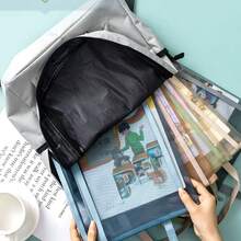 Morandee A4 Handheld Double-Layer Document Bag A5 Transparent Mesh Subject Folder For Exam Papers And Documents A6 Pencil Case - Multicolor - View 7