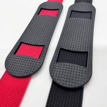 2条带金属钩的尼龙绑带 - 多功能健身配件，适用于沙袋、拳击和吊床 | 耐用黑色尼龙绑带 | 健身训练和锻炼的理想之选，健身器材 | 耐用健身器材 | 金属钩绑带 - 彩色 - 查看 9