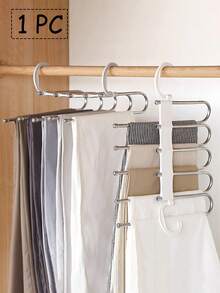 Gruccia multistrato in metallo resistente, 5 in 1 | Gruccia salvaspazio con imbottitura in schiuma antiscivolo per cappotti, maglioni, abiti, t-shirt, giacche, camicette | Organizer per armadio per casa, ufficio, dormitorio, viaggio, lavanderia | Design sottile, capacità massima, spalle antiscivolo, antiruggine, pieghevole, spessore uniforme, accessori essenziali per l'armadio per uomini, donne, adolescenti - Multicolore - Visualizzare 1