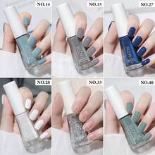 6PCS/Set 10ml Peelable Water-Based Nail Polish, Odorless, Free Baking Quick Drying Lasting Nail Lacquer For Salon DIY At Home, Multicolor For Choice Nails - Multicolor - View 17