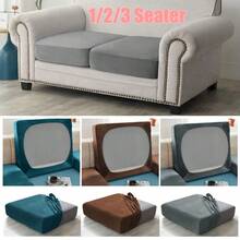 1X-1/2/3 Seater Velvet Replacement Sofa Seat Cushion Covers Stretch Couch Protector - Multicolor - View 3