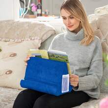 New Reading Pillow With A Mesh Pocket, Ideal For Reading In Bed, On The Sofa, Or On The Floor. It Is Compatible With E-Readers And Tablets But Can Only Be Hand-Washed. This Pillow Is Elegant And Comfortable And Suitable Both As A Sofa Cushion And As A Decorative Piece. - 粉色 - 查看 2