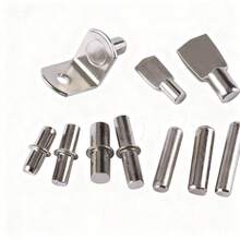 Table Tennis Board Holder With Cap-Style Cabinet Layer Board Clips, Metal Wooden Layer Board Holder, Shelf Clips – Suitable For Use With Bookshelves, Medicine Cabinets, Kitchens, And Office Organization, For Creating Storage Shelves - Silver - View 2