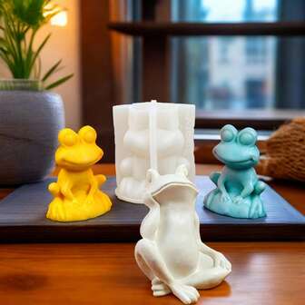 Thinking Frog แม่พิมพ์ซิลิโคนกบตาโตน่ารัก DIY แม่พิมพ์ปูนปลาสเตอร์ปูนซีเมนต์ แม่พิมพ์ตกแต่งเทียนหอม แม่พิมพ์ของขวัญงานฝีมือ