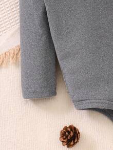 Warm Turtleneck Fleece Bodysuit For Babies & Toddlers, Suitable For Spring, Autumn And Winter - Blue - View 5