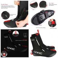 - Cubrezapatos de ciclismo de neopreno impermeables para invierno, trmico completo de bicicleta para hombres y mujeres, botas de montaa de carretera - 10 extra anchos para mujer/10 extra anchos para hombre + Moderno - Ver 1