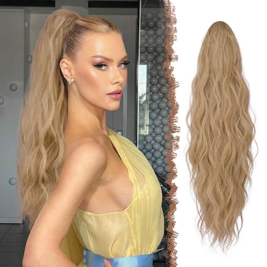 FESHFEN Extensions synthétiques - Blonde et blonde cendrée mélangées - Voir 1