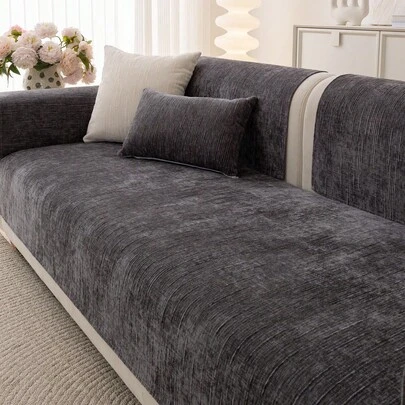 1pc All-Season Sofa Cushion Cover, Modern Minimalist Anti-Slip Sofa Seat Pad, Dust-Proof & Washable Sofa Slipcover, Soft & Fade-Resistant, Pet-Friendly, Fits L-Shaped Sofa And 1/2/3/4 Seater Sofa In Bedroom, Office, Living Room