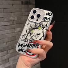 Funda de teléfono  Cool Anime Japonés D-DemonS S-SlayerS, adecuada para  17 16e 16 15 14 13 12 11 Mini Pro Max Air X XR XSMAX 8 7 Plus, funda trasera mate anti-caída, funda de teléfono de animal, funda de teléfono linda, funda protectora a prueba de golpes, protección de teléfono, diseño de anime, impresión de dibujo animado, moldeo por inyección, textura mate, funda protectora, funda de teléfono de moda, usuarios de , entusiastas de la tecnología - Negro - Ver 1