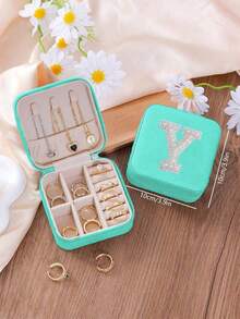 Hộp đựng trang sức đa năng có khóa kéo, đính chữ cái giả ngọc trai, hộp đựng trang sức di động đa năng, có các màu đen, trắng, hồng, xanh lá cây, có thể đựng son môi, dây chuyền, nhẫn, bông tai, hộp đựng trang sức nhỏ, hộp đựng trang sức đa năng, hộp đựng trang sức nhỏ gọn, hộp sắp xếp trang sức, hộp đựng đồ trang sức, hộp đựng trang sức du lịch di động, hộp đựng trang sức dung tích lớn, hộp đựng trang sức tối giản, hộp trang điểm, hộp đựng mỹ phẩm, hộp đựng sơn móng tay, giá đựng trang sức. - Nhiều màu - Xem 59