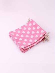 10 pièces Sacs-cadeaux en toile de jute rose avec imprimé en forme de cœur - Sacs de faveur de fête anti-poussière en lin pour mariages, anniversaires, enterrements de vie de jeune fille et fêtes - Emballage polyvalent pour bijoux et lapins, sacs-cadeaux de mariage, sacs-cadeaux de fête, sacs à cordon décoratifs, fermeture à cordon durable - Multicolore - Voir 7