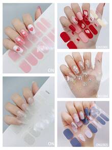 5 Sets Of 70-Piece Autumn And Winter Soft Gel Nail Sticker Kits, Red Press-On Nails, Pink Nails, Gothic Nails, Leopard Print Nails, Black Nails, Milk Tea Coffee Brown Nails, Orange Nails, Caramel And Milk Tea Soothing Colours, Easy Self-Adhesive, No Lamp Curing Needed, DIY Nail Decoration Stickers, Self-Adhesive Nail Stickers, Suitable For Ladies And Girls DIY Nail Salon