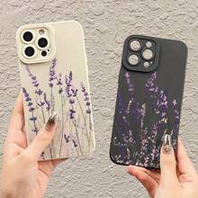 Juego de Ojos de Ángel Suaves con impresión UV de lavanda púrpura, funda de protección para teléfono personalizada, elegante y simple, 360°funda de protección mate, a prueba de golpes y anti-caídas, resistente a las manchas y duradera, adecuada para  17/17 Pro/17 Pro Max/17 Air/ 16/16 Pro/16 Pro Max/16 Plus/ 15/15 Pro Max/15 Pro/15 Plus/ 14/14 Pro/14 Plus/14 Pro Max/ 13/13 Pro/13 Pro Max/12/12 Pro/12 Pro Max/11/11 Pro/11 Pro Max/XR/X/XS/XS Max Es el regalo de cumpleaños perfecto para novias, novios, esposos, esposas, amigos, o para uno mismo, innovadora y a la moda, adecuada tanto para hombres como para mujeres. - Blanco 1436 - Ver 1