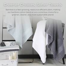 Bamboo Bath Towels Set Of 6 Super Absorbent Quick Dry Extra Plush Bamboo Viscose And Zero-Twist Cotton Thick And Soft Blend 700 GSM Luxury Shower Bathroom Towel Colour Chalk - Chalk - View 8