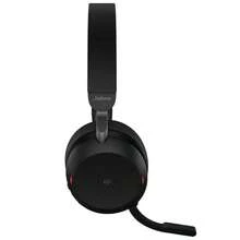 Evolve2 75 Noise Cancelling Headphones Wireless On Ear With Mic Bluetooth ANC Office Headset Inc Hidden Boom Stunning Sound With 8 Microphone Array 36hr Batt Teams USB A + W Less Charger - 黑色 - 查看 2