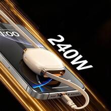 240W USB-C 转 USB-C 快充线，磁吸式伸缩 USB-C 充电线，伸缩式 Lightning 充电线，多功能 USB-C 数据线，兼容 15/16/17 Pro Max/Pro、iPad、平板电脑，支持 PD 快充 - 彩色 - 查看 2