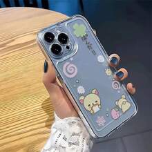 Strawberry Cute Kawaii Bear Phone  17 16 15 14 13 12 11 Pro X XR XS 17 Cartoon Soft Cover.Accessories. - 清晰-YYDSC1069 - 查看 6