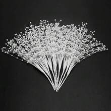 100Pcs Bridal Wedding Pearl Bouquet Party Decoration Pearl String Beaded Garland – Beads Garlands Wedding Party Decoration DIY Accessories For Christmas (White),White - 白色 - 查看 10
