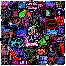 Nightclub "Neon Rhapsody Sticker Pack"! Cyberpunk Style Nightclub Element Theme Sticker Set, Turn  Items Into "Midnight Party's Glowing Badge" In An Instant - 1 - View 1