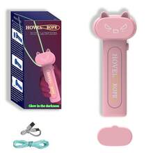 Gift Set: Handheld Light Up Rope Spinner Toy | Rechargeable Lighted Stunt Launcher For Kids, Teens & Adults | Cool Glow In The Dark Toys For Holidays, Birthday, Halloween & Party Favors - Hồng - Xem 6