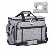 Sewing Machine Case, Sewing Machine Carrying Bag With Removable Padding Pad, Tote Bag For Sewing Machine And Extra S... - Gray - View 8