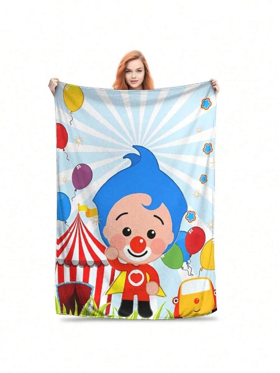 Clown Plims Blanket Cartoon Plush Awesome Soft Throw Blankets For Home AutumnWinter - màu đen - Xem 1