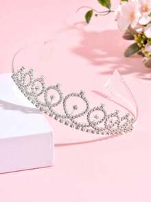 1pc Colorful Birthday Party Headband Crown, Party Accessory - Silver - View 6