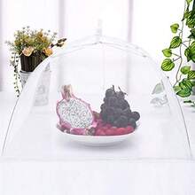 Cubierta de Comida Paraguas Plegable de Comida para el hogar Cubierta de Comida de Malla Lavable Tienda de mosquitera Antideslizante Gadgets de Cocina - como en la foto - Ver 5