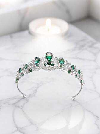 Rhinestone Zirconia Luxury Crown, Queen Princess Bride Birthday Crown, Wedding Dress Photography Accessory