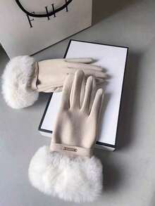 Women's Touchscreen Gloves In Beige, Waterproof With Soft Warm Thermal Lined , Winter Outdoor Gloves Halloween - Hồng - Xem 4