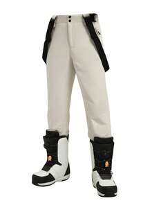 LEIFENSH Men's Outdoor Sports Pants, Khaki Ski Pants HX231 Winter - Apricot - View 4