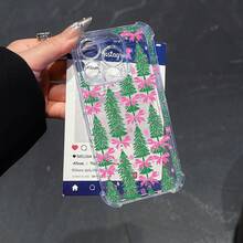 Funda de Teléfono de Espacio a Prueba de Golpes de Cuatro Esquinas con Elemento Navideño, Compatible con iPhone 17 Air 17/16/15/14/13/12/11 Pro/Pro Max/Plus, Compatible con Samsung Galaxy A14/A15/A16/A25/A26/A34/A35/A36/A53/A54/A55/A56, Compatible con Fundas de Teléfono  G10/G30/G52/G82/G71S/G54/G64/G54 Power/G84, Funda Suave de TPU, Simple y Elegante, a Prueba de Golpes ﻿ - transparente - Ver 5