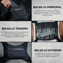 Bolsa de Pecho para Deportes, Deportiva Chaleco para Correr, Bolsa para Hombres Transpirable para el Pecho, Chaleco para Correr Frontal Reflectante, Impermeable para Ciclismo Senderismo Viajes - 1 - Ver 5