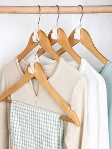 1/25/50/100pcs White Hanger Connector Hooks,Magic Hanger Hooks, Heavy Duty Cascading Connector Hooks,Space Saving Hanger Extenders For Organizing Clothes In Closet Decorations Decor Festival Decor Room Decor Home Decor Pants Shoes Jeans Boots Skirt - Multicolor - View 3