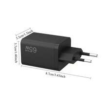 USB-C 充電器 65W GaN USB-C 電源適配器，快速便攜，相容於 HP Spectre、Galaxy 17/16/15、Pro 及其他設備，適合感恩節使用，支持超快充及其他功能 - 查看 3
