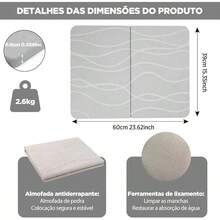 Tapete de Baño de Diatomeas Tapete de Piedra para el Baño Alfombra de Baño Antideslizante Superabsorbente con Secado Rápido y Fácil Iimpieza Apto para Baños y Salones(Gris Claro) - Gris Claro - Ver 2