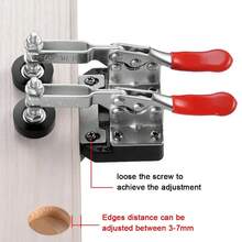 1套35mm铰链定位孔开孔器升级双夹具钻孔导向器橱柜门定位器铝合金木工工具